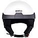 Casco Demi-jet Con Peak Per Moto Bianco Con Calotta In Abs Taglia M - Foto miniatura 2