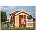 Casetta Legno Per Bambini - Casetta Giocattolo Per Bambini - L112xl146xa145cm / 1,1m2 - Casetta Da Gioco Da Esterno - Casetta Da Giardino Timbela M516-1 - Foto miniatura 6