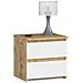 Comodino CL2, 2 cassetti, 40x35x40 cm, Colore Quercia Artisan e Bianco - Foto miniatura 1