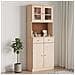 Credenza Alta 77x35x188 Cm In Legno Massello Di Pino - Foto miniatura 3
