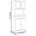 Credenza Alta 77x35x188 Cm In Legno Massello Di Pino - Foto miniatura 7