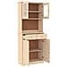 Credenza Alta 77x35x188 Cm In Legno Massello Di Pino - Foto miniatura 10