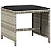 Sgabelli Giardino Cuscini 4pz Grigio Chiaro 40x40x35 Polyrattan - Foto miniatura 3