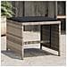 Sgabelli Giardino Cuscini 4pz Grigio Chiaro 40x40x35 Polyrattan - Foto miniatura 1