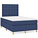 Giroletto A Molle Con Materasso Blu 120x190 Cm In Tessuto - Foto miniatura 1