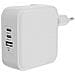 CARICATORE DA VIAGGIO 70W WH USB-C GAN (3C+1A) BIANCO - Foto miniatura 2