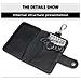 Portafoglio Portachiavi In Pelle Da Uomo - Organizer Per Chiavi Sottile E Compatto Black - Foto miniatura 4