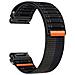 Cinturino Per Orologio In Nylon Per Garmin Fenix 8/5/6/7x Pro/epix 935/965 Black + Light Gray 22 Mm - Foto miniatura 1