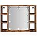 Mobile a Specchio LED Legno Antico 76x15x55 cm Multistrato - Foto miniatura 2