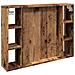 Mobile a Specchio LED Legno Antico 76x15x55 cm Multistrato - Foto miniatura 6