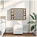 Mobile a Specchio LED Legno Antico 76x15x55 cm Multistrato - Foto miniatura 8