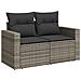 Set Divani Da Giardino 13 Pz Con Cuscini Grigio In Polyrattan - Foto miniatura 3