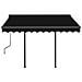 Lusso Casadino -  Tenda Da Sole Retrattile Automatica Con Pali 3x2,5 M Antracite - Foto miniatura 4