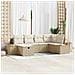 Set di Divani da Giardino da 6 Pezzi con Cuscini Beige Polyrattan - Foto miniatura 2