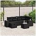 Set Divani da Giardino con Cuscini 7pz Nero Polyrattan - Foto miniatura 2