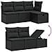 Set Divani da Giardino con Cuscini 7pz Nero Polyrattan - Foto miniatura 3