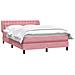 Giroletto a Molle con Materasso Rosa 140x220 cm in Velluto - Foto miniatura 3