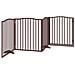 Cancello Cani Porta Pieghevole Marrone 4 Pannelli 320cm Pioppo - Foto miniatura 6