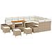 Set Divano da Giardino 12 pcs Beige e Crema 110 x 55 x 71 cm - Foto miniatura 1