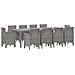 Set da Pranzo per Giardino 11 pcs Grigio chiaro Rattan Polt - Foto miniatura 1