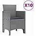 Set da Pranzo per Giardino 11 pcs Grigio chiaro Rattan Polt - Foto miniatura 5