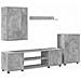 Set di mobile TV da 4 pezzi 4 pcs Grigio cemento - Foto miniatura 1