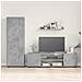 Set di mobile TV da 4 pezzi 4 pcs Grigio cemento - Foto miniatura 4