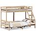 Letto a Castello 80x200/120x200 cm in Legno Massello di Pino - Foto miniatura 1
