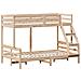 Letto a Castello 80x200/120x200 cm in Legno Massello di Pino - Foto miniatura 3