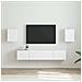 Mobile TV da parete 2 pcs Bianco 30 x 31 x 40 cm - Foto miniatura 2