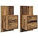 Mobiletto da comodino a parete con cassetto 2 pcs Legno vecchio - Foto miniatura 1