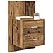 Mobiletto da comodino a parete con cassetto 2 pcs Legno vecchio - Foto miniatura 3
