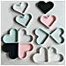Set Di 4 Vassoi Impilabili A Forma Di Cuore In Silicone - Soluzione Di Archiviazione Romantica Black - Foto miniatura 3