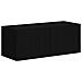 Set mobile TV Montaggio a parete 4 pcs Nero Legno multistrato - Foto miniatura 5