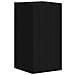 Set mobile TV Montaggio a parete 4 pcs Nero Legno multistrato - Foto miniatura 7