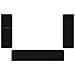 Set mobile TV Montaggio a parete 4 pcs Nero Legno multistrato - Foto miniatura 9