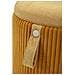 Set 2 Pouf Contenitore Bolzano In Velluto A Coste Senape Ø38x38 E Ø32x28 Cm - Foto miniatura 3