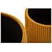Set 2 Pouf Contenitore Bolzano In Velluto A Coste Senape Ø38x38 E Ø32x28 Cm - Foto miniatura 8