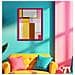 Stampa Su Tela Acrylic B Astratto Geometrico Con Cornice Fucsia, 60x80 Cm - Foto miniatura 6