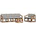 Set di divani da esterno 7 pcs Grigio Naturale e Chiaro - Foto miniatura 1