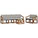 Set di divani da esterno 7 pcs Grigio Naturale e Chiaro - Foto miniatura 3