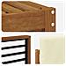 Set divani 6 pcs Naturale e Crema Legno di Acacia Massello - Foto miniatura 5