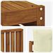 Set divani 11 pcs Naturale e Crema Legno di Acacia Massello - Foto miniatura 7