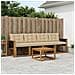 Set di divani da esterno con cuscino 5 pcs Naturale e Beige - Foto miniatura 2