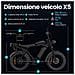 Bicicletta Elettrica X5 20 Pollici Fat Tire Ebike Batteria Rimovibile 48V 15Ah 250W Autononomia 60-80km Con Ripiani - Foto miniatura 5
