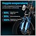 Bicicletta Elettrica X5 20 Pollici Fat Tire Ebike Batteria Rimovibile 48V 15Ah 250W Autononomia 60-80km Con Ripiani - Foto miniatura 6