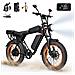 Bicicletta Elettrica X5 20 Pollici Fat Tire Ebike Batteria Rimovibile 48V 15Ah 250W Autononomia 60-80km Con Ripiani - Foto miniatura 1
