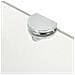 Scaffale Angolare Con Supporti Cromati In Vetro Bianco 35x35 Cm - Foto miniatura 4