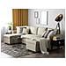 Divano Letto Angolare In Tessuto Beige Sommen - Foto miniatura 2
