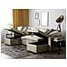 Divano Letto Angolare In Tessuto Beige Sommen - Foto miniatura 8